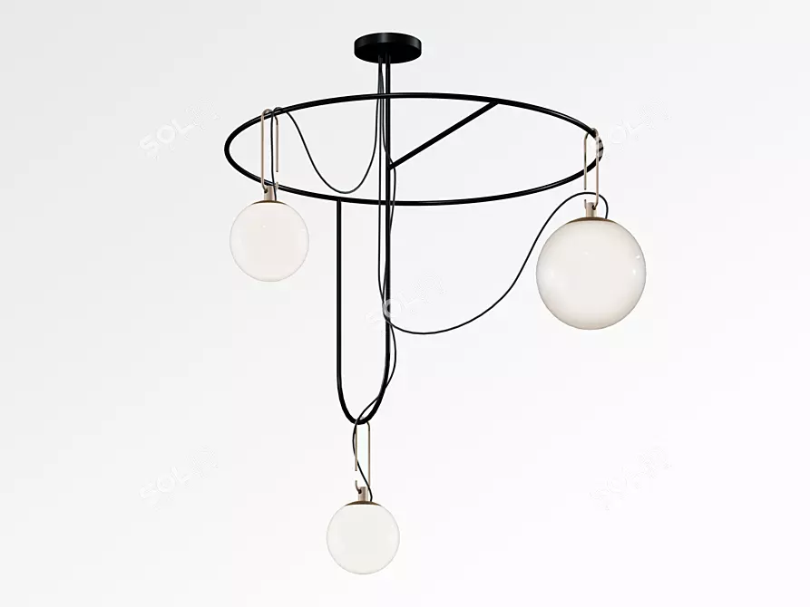 Artemide NH Suspension: Modern Lighting Solution 3D model image 1