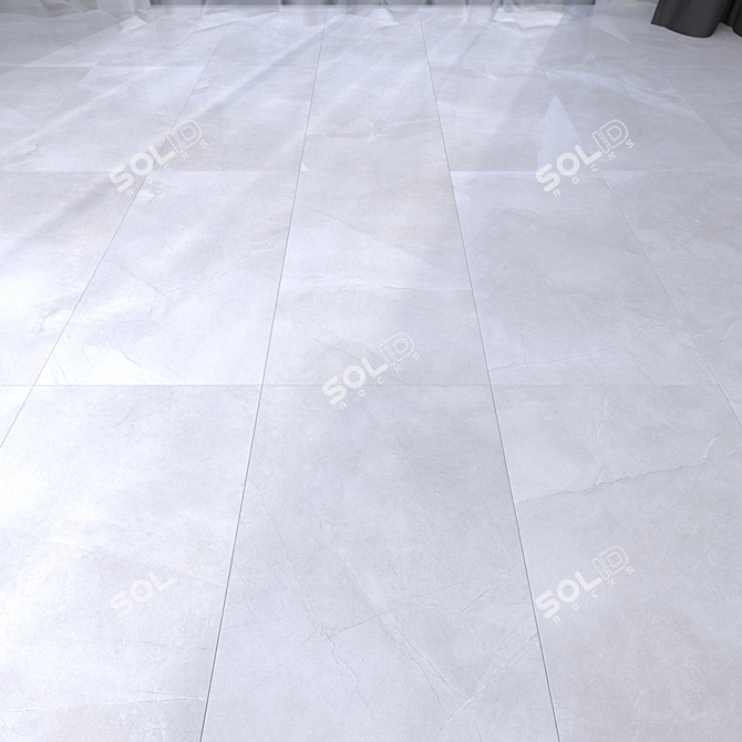 Felix White Marble Floor: Multi-Texture, High Quality 3D model image 1