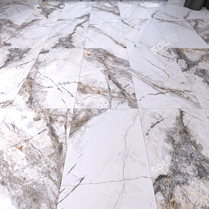 Ethereal Gray Marble Flooring 3D model image 1