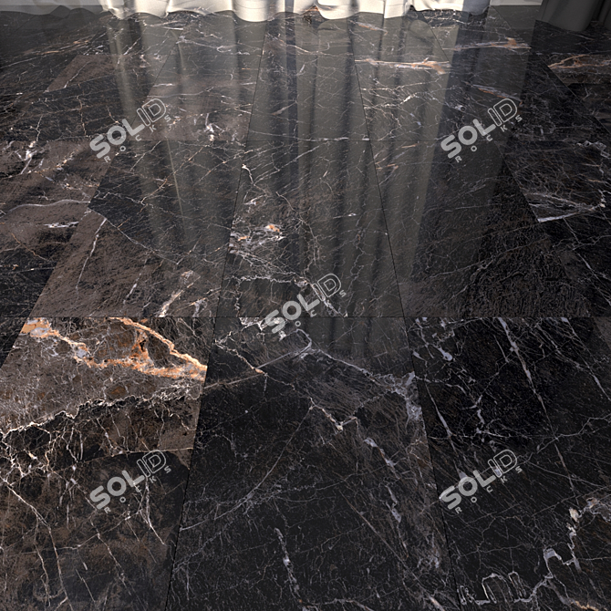 Elegant Java Black Marble Set 3D model image 1