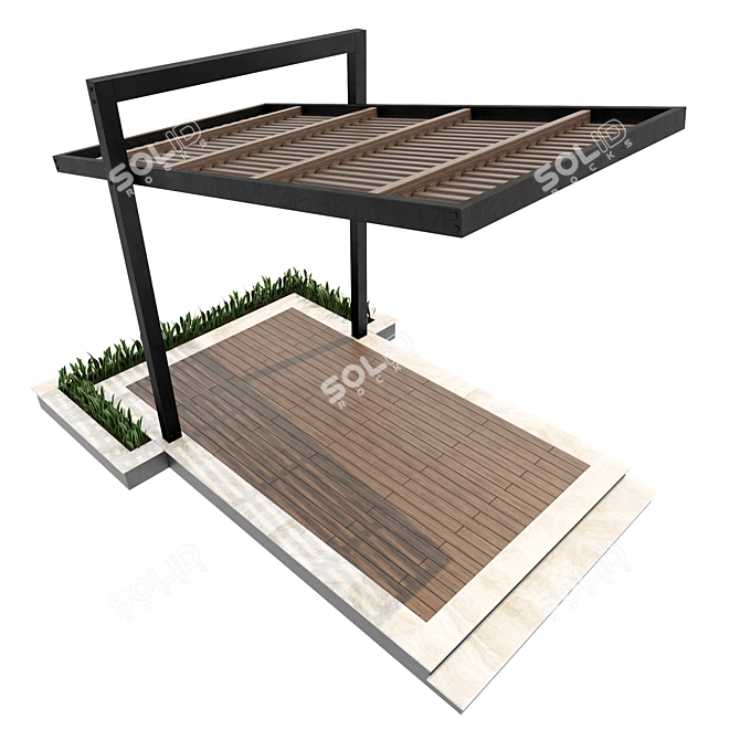 Versatile Pergola Set: 3ds max, FBX, Texture 3D model image 1