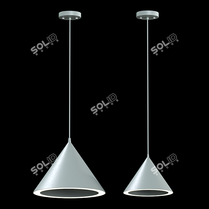 Sleek Cone Pendant Lamp - Lampatron CONTOUR 3D model image 2