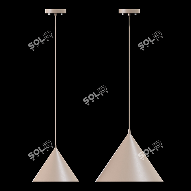 Sleek Cone Pendant Lamp - Lampatron CONTOUR 3D model image 3