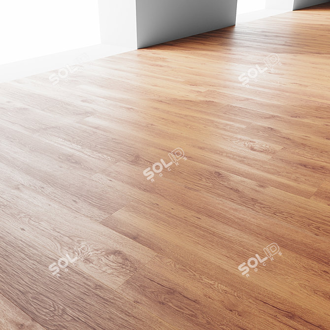 Antique Oak: Solid Board with Nature Line Structure 3D model image 2