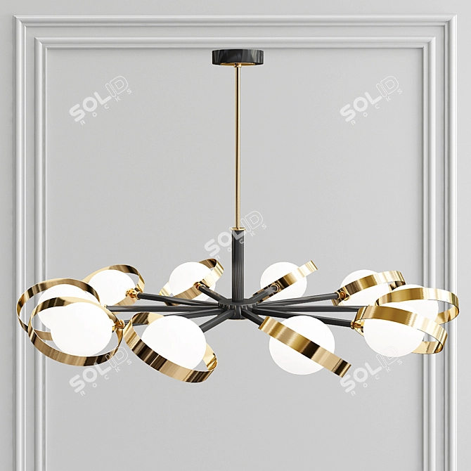 Kinesis: Stylish Metal and Glass Pendant Lights 3D model image 2