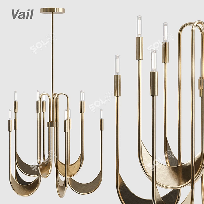 Golden Charm Chandelier | Vail 3D model image 2