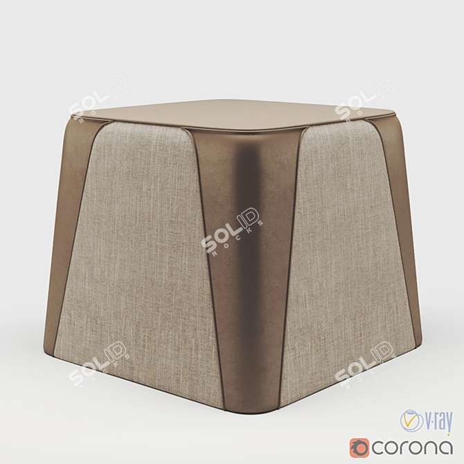 Luxurious Truffle Ottoman by Holly Hunt 3D model image 1