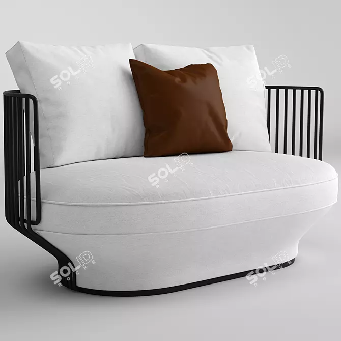 Exquisite Wittmann Paradise Bird Sofa 3D model image 1