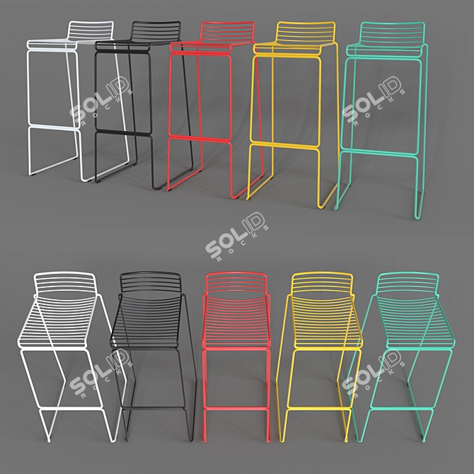 Hero Bar Stool: Stylish and Versatile 3D model image 1