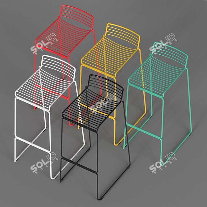 Hero Bar Stool: Stylish and Versatile 3D model image 2