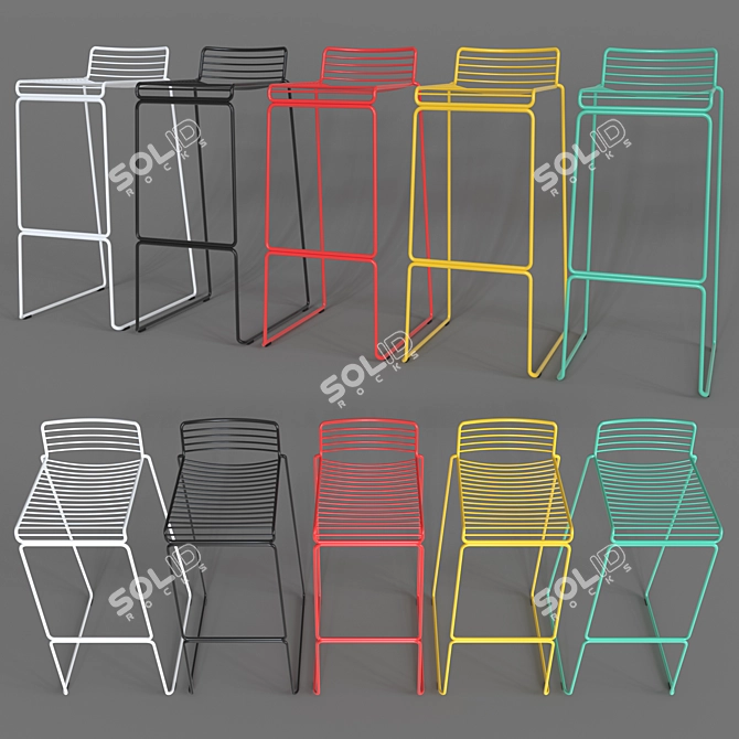 Hero Bar Stool: Stylish and Versatile 3D model image 4