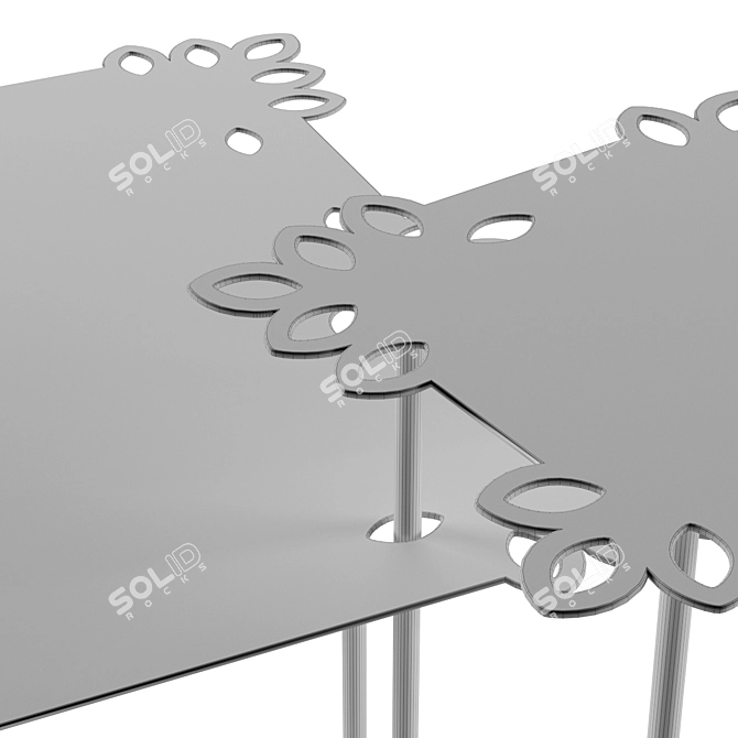 Elegant Flat Lace Coffee Table 3D model image 4