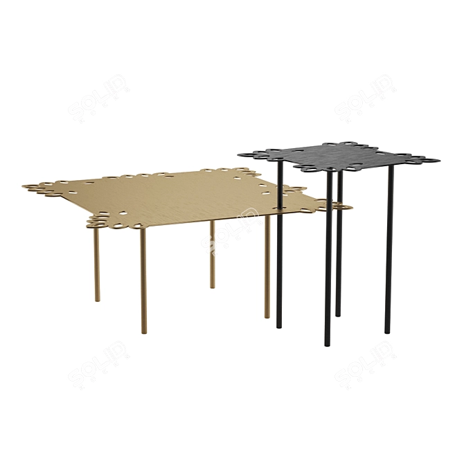 Elegant Flat Lace Coffee Table 3D model image 8