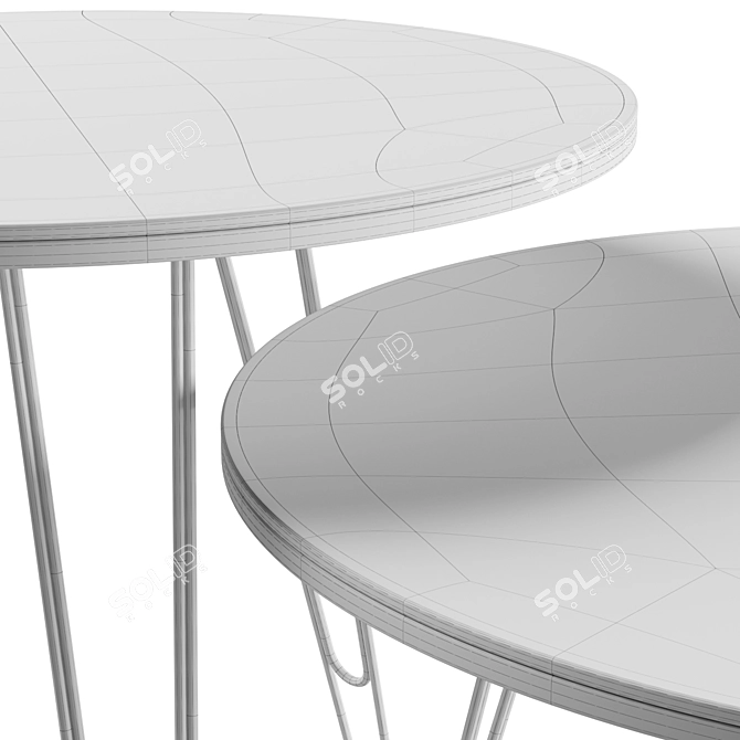 Contemporary Linear Shore Coffee Table 3D model image 4