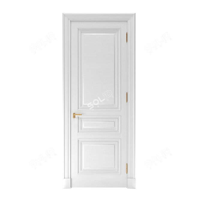 Classic Double and Single Doors 3D model image 3