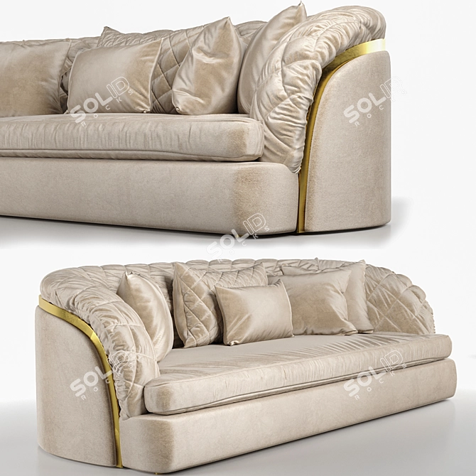 Elegance at its Best: Portofino Cantori Sofa 3D model image 2