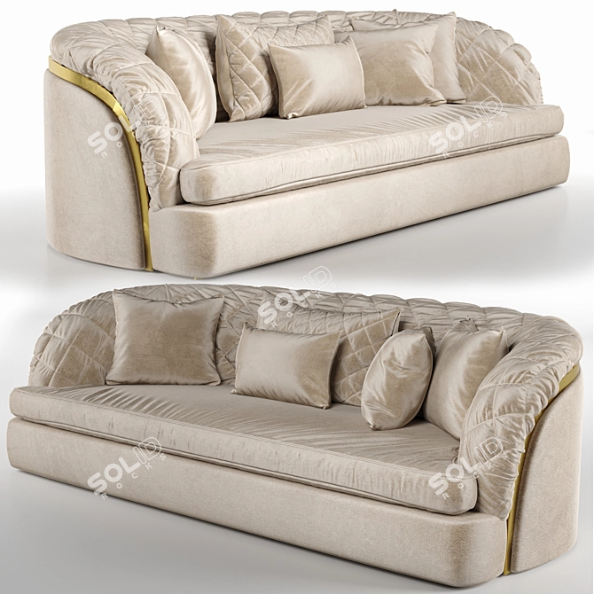 Elegance at its Best: Portofino Cantori Sofa 3D model image 5