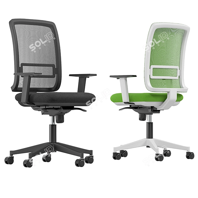 Modern Smart R net Chair 3D model image 1