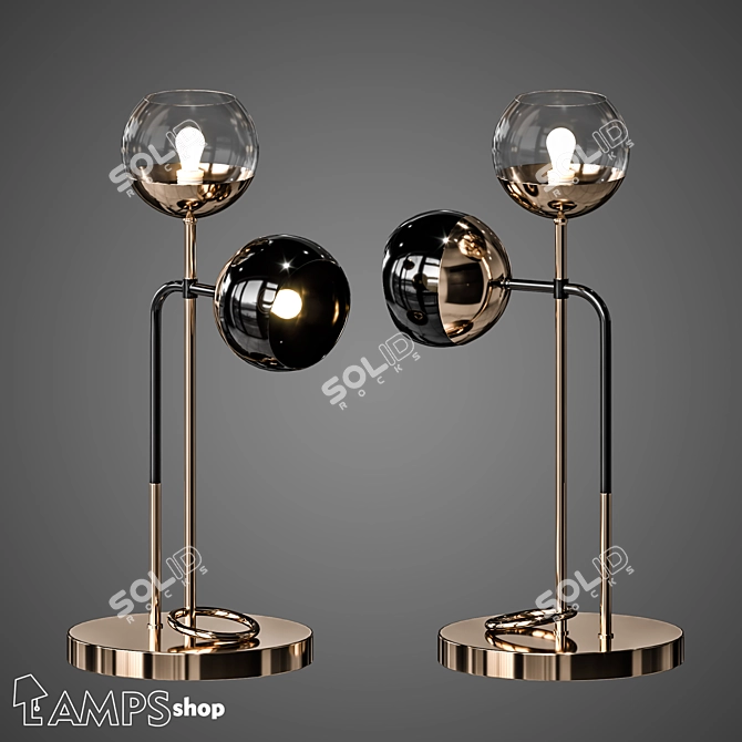 Elegant Conjunction Table Lamp 3D model image 1