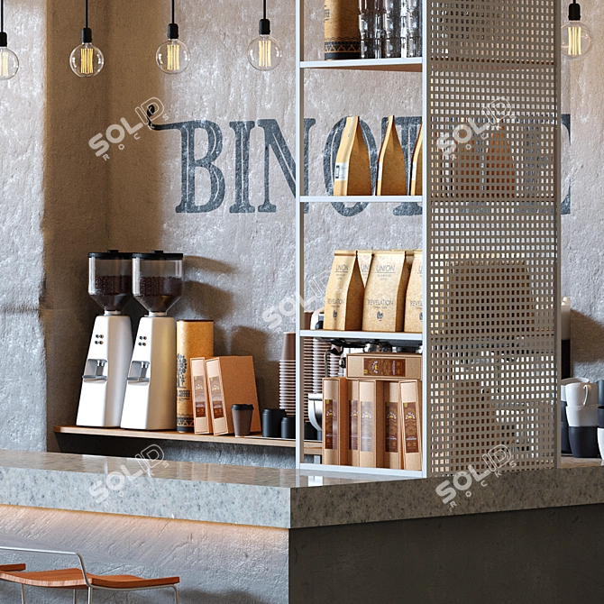 Title: Enhanced Cafe Binotte v. 2

Description: Updated materials and colors, changed filling, added Vray version. Light sources 3D model image 2