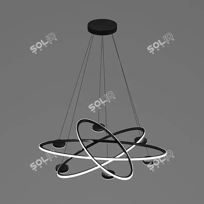 Sleek LED Pendant Lamp 3D model image 3