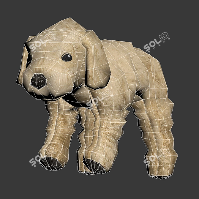 Golden Companion: GOSIG GOLDEN Soft Toy Dog 3D model image 5