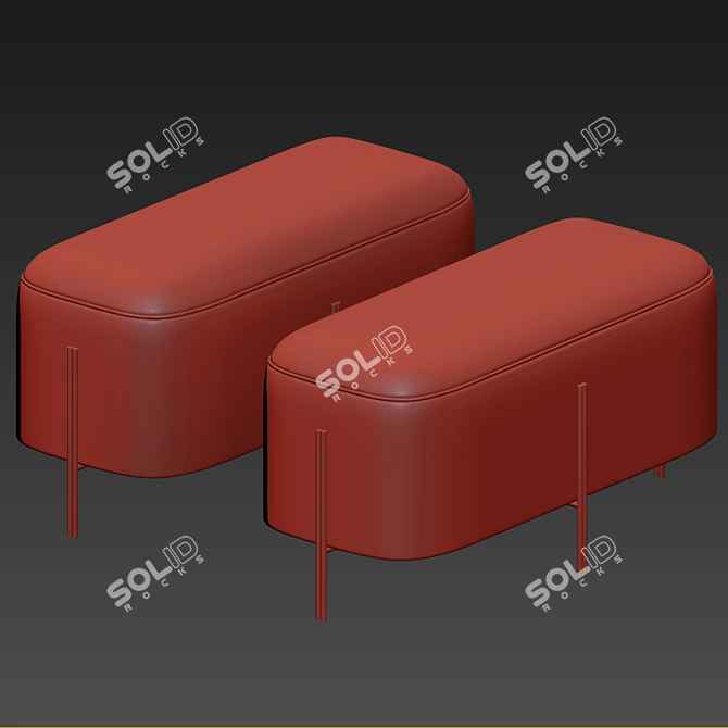 Elegant Rolf Bench Seat 3D model image 3