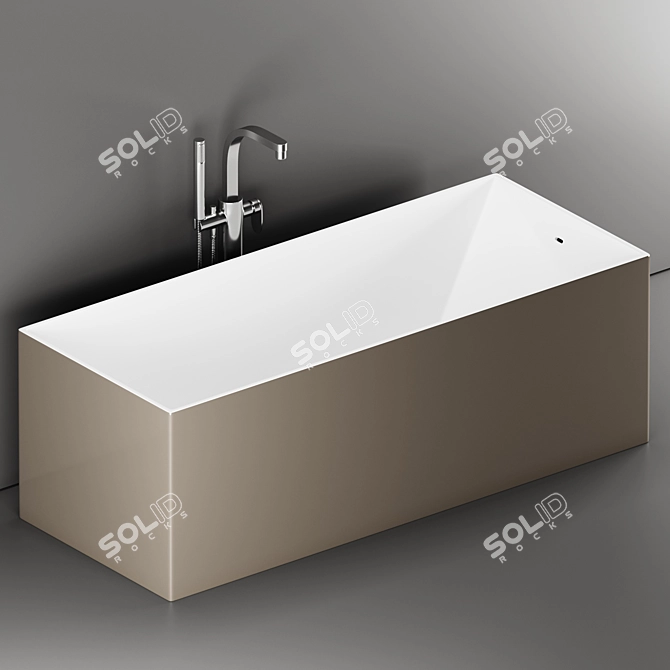 Flaminia Wash: Luxurious Ceramic Bath 3D model image 1