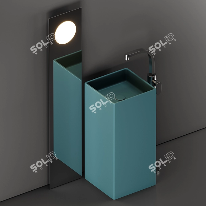 Flaminia Monowash: Elegant Ceramic Washbasin 3D model image 1