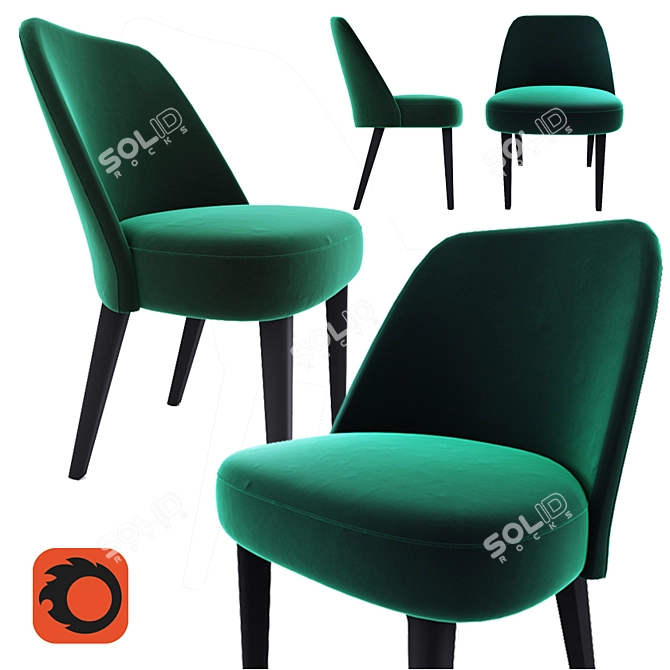 La Cividina Velor | Stylish and Comfortable Chair 3D model image 1