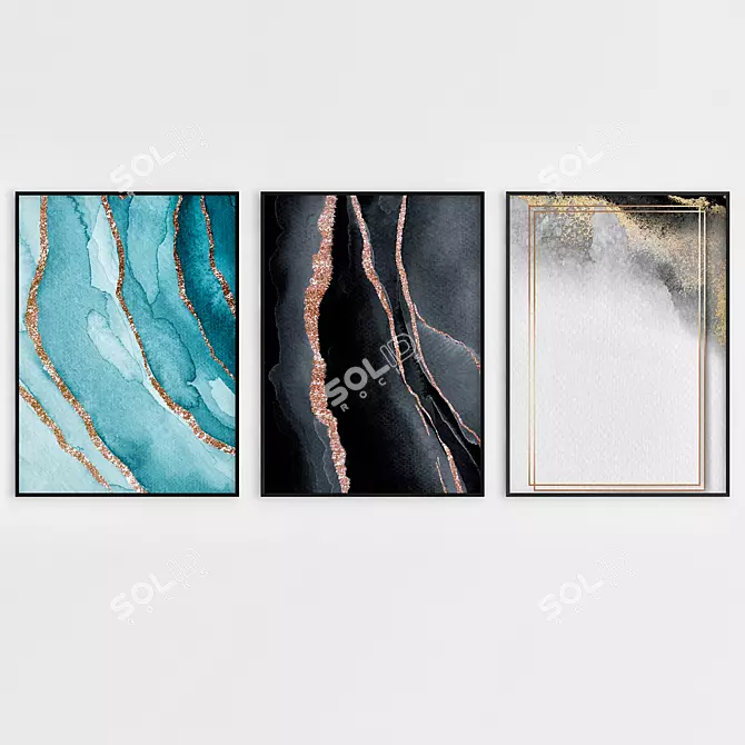 Sleek Minimalist Frame Collection 3D model image 1