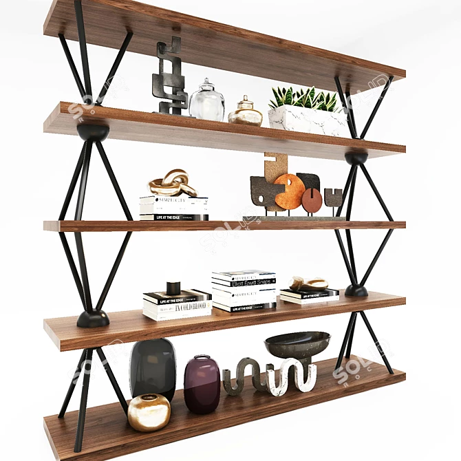 Bonaldo Tripodio Decorative Rack 3D model image 2