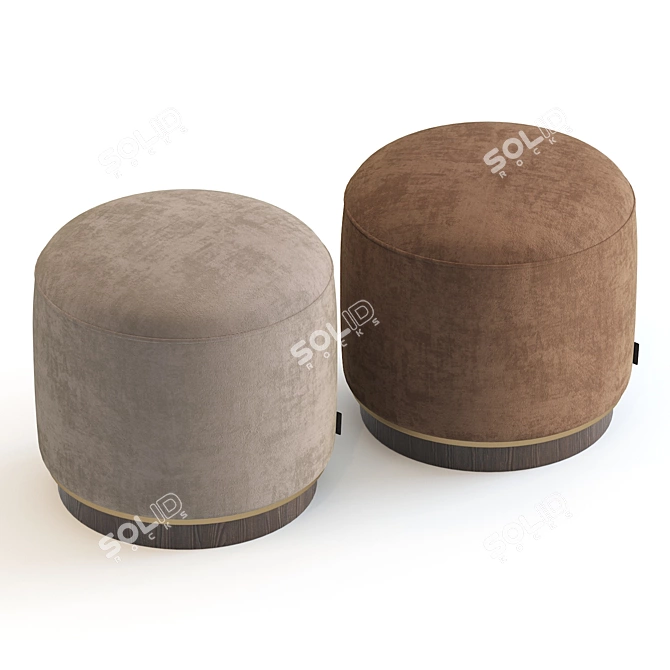 Elegant Eddy Pouf by Laskasas 3D model image 2