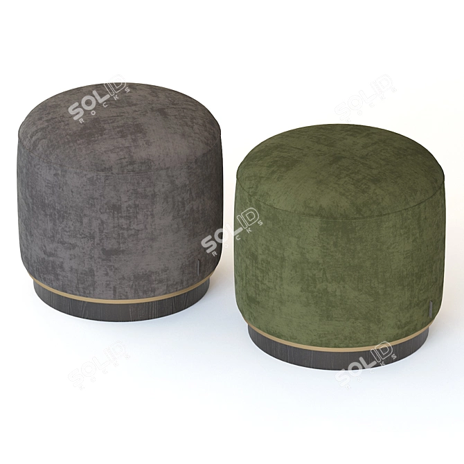 Elegant Eddy Pouf by Laskasas 3D model image 3