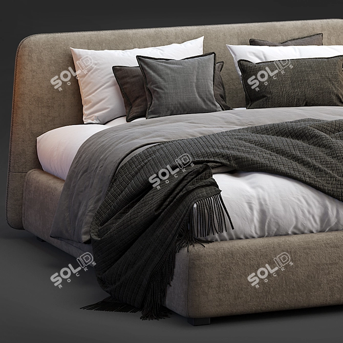 Lecomfort Calvin: The Perfect Bed for Ultimate Comfort 3D model image 4