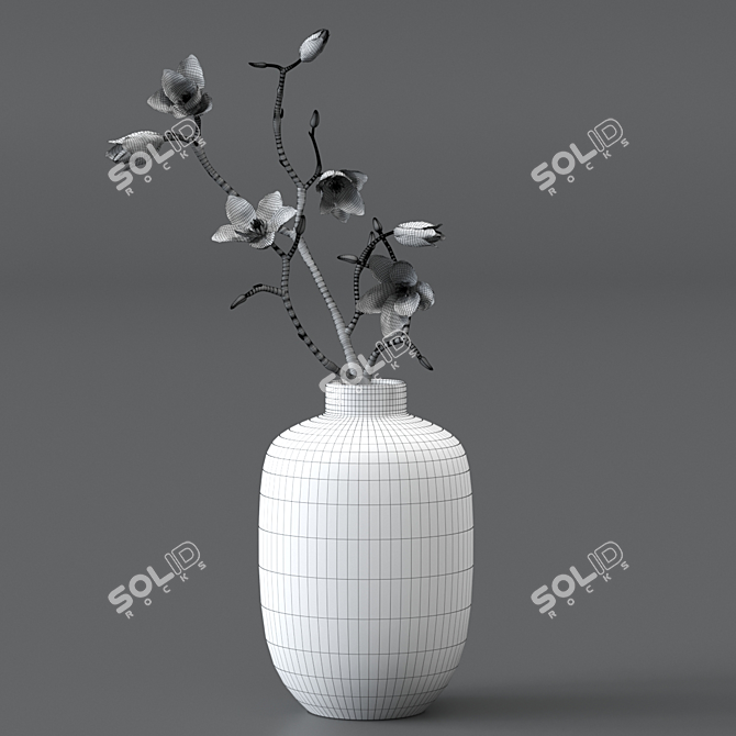 Blooming Magnolia 3D Model 3D model image 3