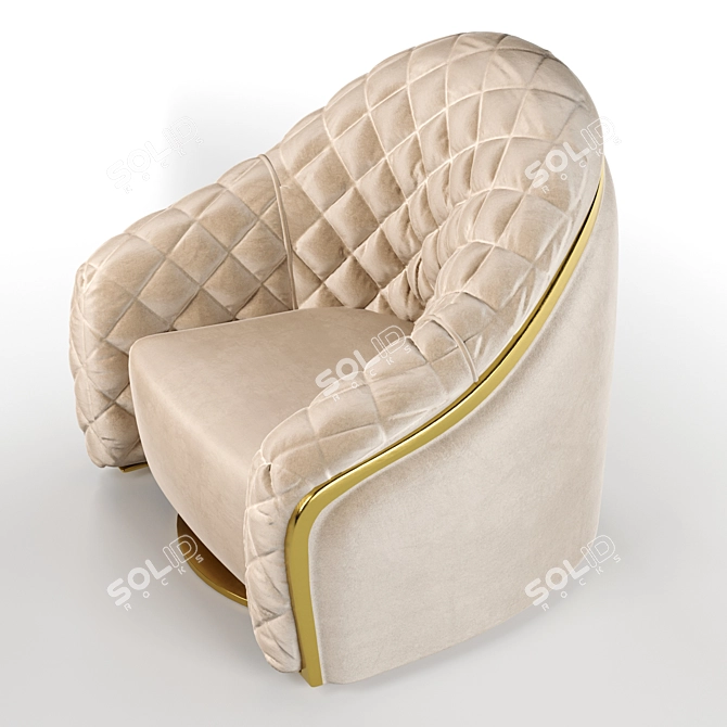 Elegant Cantori Portofino Armchair 3D model image 3