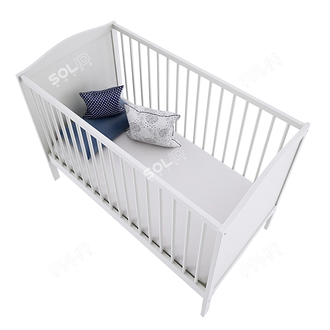 Title: IKEA Smogyora Baby Crib 3D model image 2