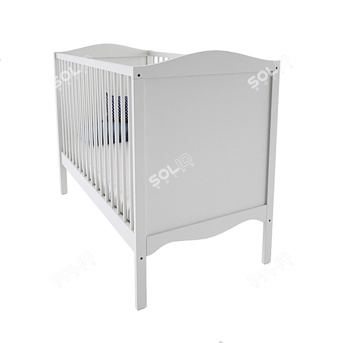 Title: IKEA Smogyora Baby Crib 3D model image 4