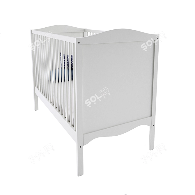 Title: IKEA Smogyora Baby Crib 3D model image 5