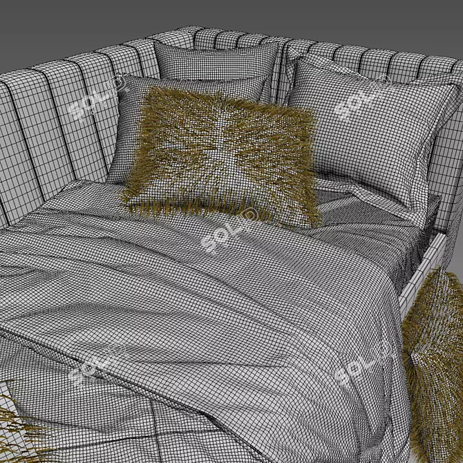 Elegant Avalon Daybed: Comfort and Style 3D model image 3