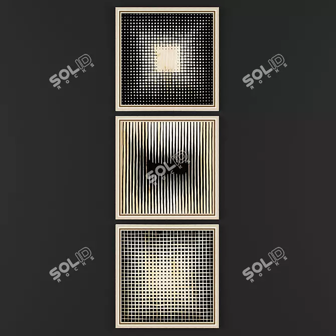 Modern Art Collection 3D model image 1