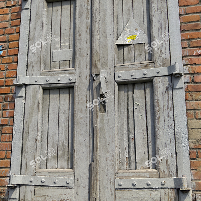 Vintage High Door 3D model image 2