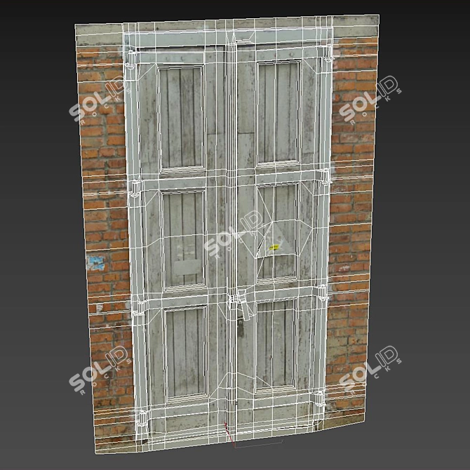 Vintage High Door 3D model image 4