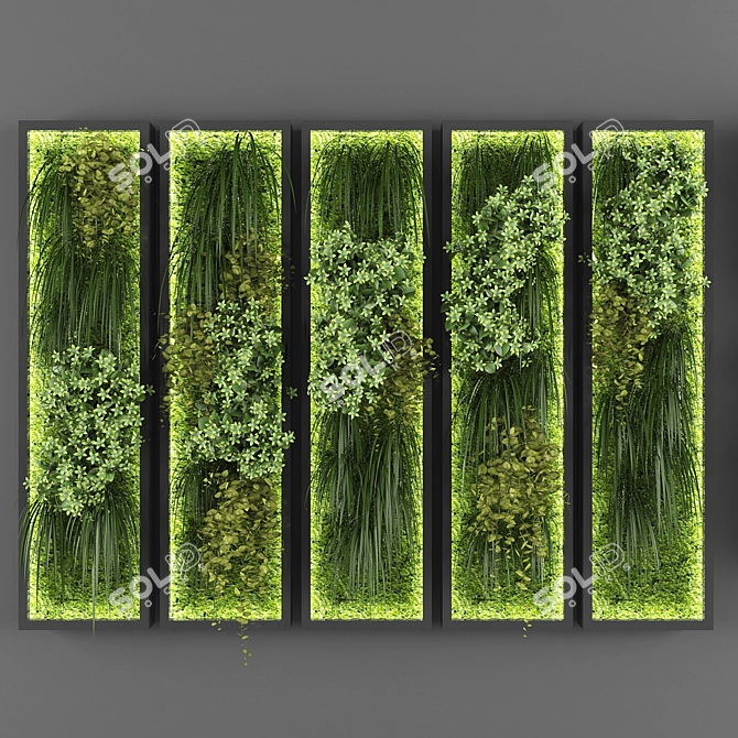 Green Oasis: Vertical Garden Solution 3D model image 1