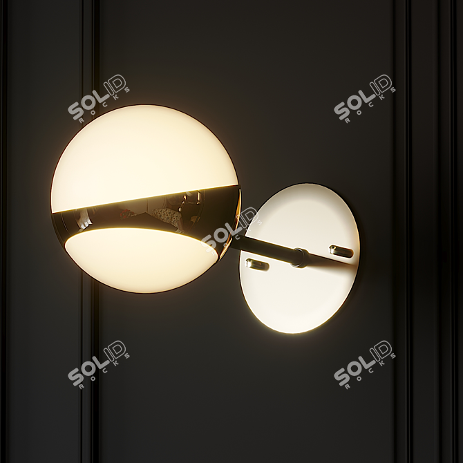 Italian Stilnovo Brass Sconces 3D model image 2