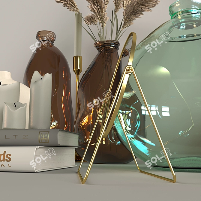 Elegant Home Decor Set - Zara Home & H&M 3D model image 4