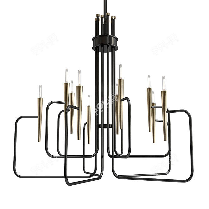 Bronze Avondale Chandelier: Elegant Illumination 3D model image 1