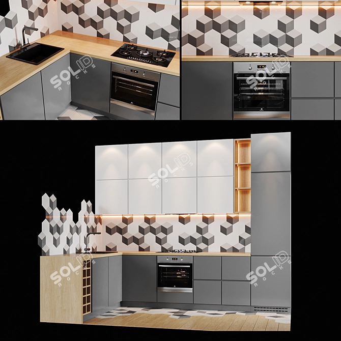 Complete Kitchen Set 3D model image 1