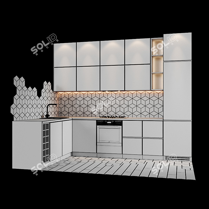 Complete Kitchen Set 3D model image 3